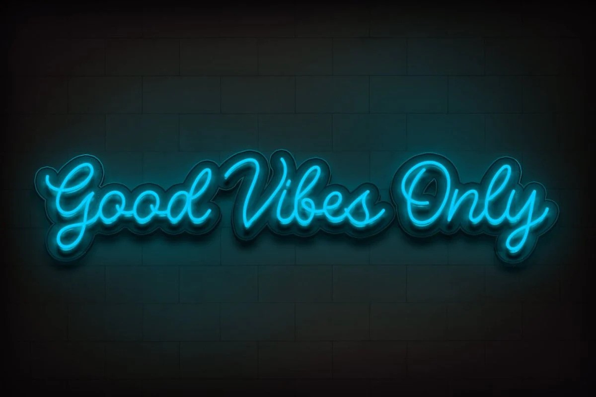 Spread Positivity with a Good Vibes Only Neon Sign